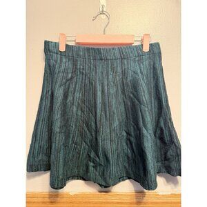 Candies Green And Black Striped Mini Skirt Women’s Medium